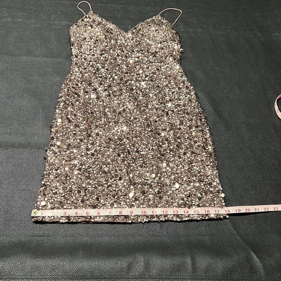 Adrianna Papell Petite Bronze Sequin Evening Dress - Picture 13 of 16